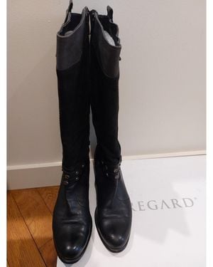Regard Bottes plates BOTTES CUIR FEMME - Noir