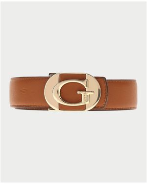 Guess Ceinture Ceinture Réversible Femme - Marron