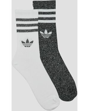 adidas Calzini 3-Stripes Glitter Crew Socks 2 Pairs - Grigio