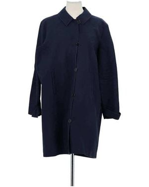 Des Petits Hauts Manteau Trench-coat en coton marine - Bleu