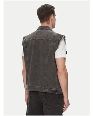 Levi's Veste A5789-0001 - RELAXED TRUCKER VEST-NIGHT OWL VEST - Gris