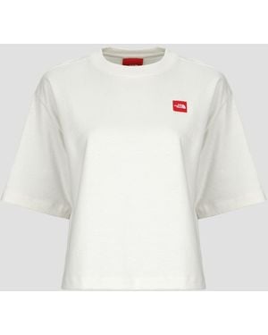 The North Face T-Shirt Korte Mouw W Redbox S/S Boxy Tee - Wit
