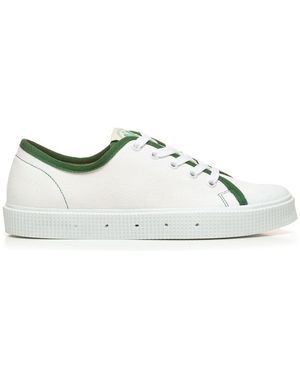 Sanjo Baskets STC 70 Washed - White/Green - Blanc