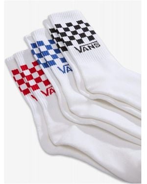 Vans Collants & bas VN000QBU - 3 PACK-WHT1 WHITE/MULTICOLOR - Blanc