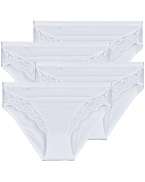 Sloggi Culotte E Slip Romance Tai Pack De 4 - Bianco