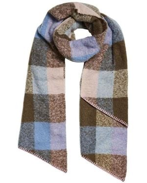 Pieces Echarpe 17092029 Pyron Checked-Hydrangea - Gris