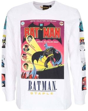 Staple T-shirt Panel Ls Tee X Batman - Blanc