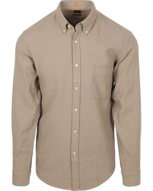 BOSS Overhemd Lange Mouw Rickert Overhemd - Bruin
