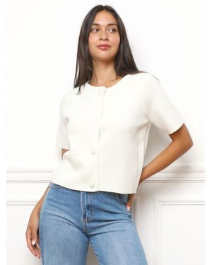 La Modeuse Gilet Gilets, Cardigans Pour Femme - Blanc