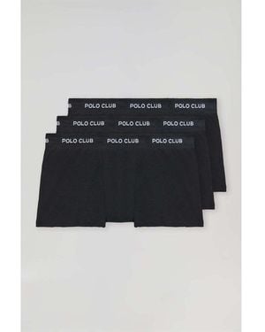 POLO CLUB Boxers PACK - 3 BOXER UNDERPANTS PC BLACK - Noir