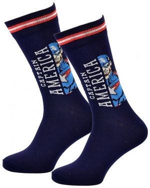 Marvel Chaussettes Chaussettes Pack Cadeaux SUPERHEROS CAPTAIN23 - Bleu