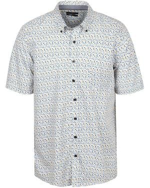 CASA MODA Chemise Chemise Short Sleeves Dots Bleu