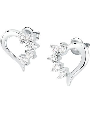 Cleor Boucles oreilles Boucles d'oreilles en argent 925/1000 et zircon - Métallisé