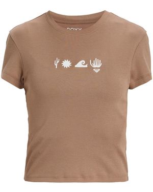 Roxy T-shirt Beach Love - Marron