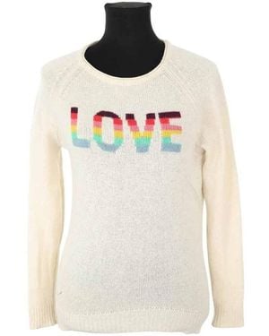 Zadig & Voltaire Pull Pull en cachemire beige - Blanc