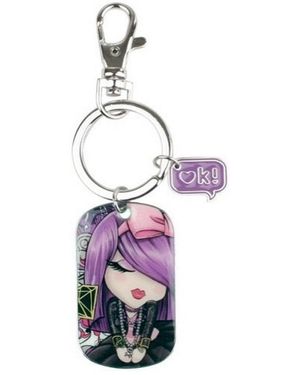 Kontiki Porte clé Porte clés plaque déco Kimmidoll Love Eve Elle - Violet