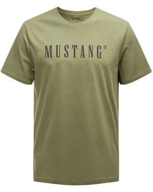 Mustang T-Shirt Korte Mouw 42222100496 - Groen