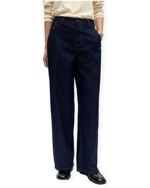 Object Jeans Flare Larges Carly Mw Lo Jeans - Bleu