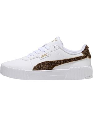 PUMA Baskets Basses Basket À Lacets Carina 3.0 Feline - Blanc