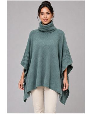 Kebello Ponchos Capes De Pluie Pull Poncho F - Gris