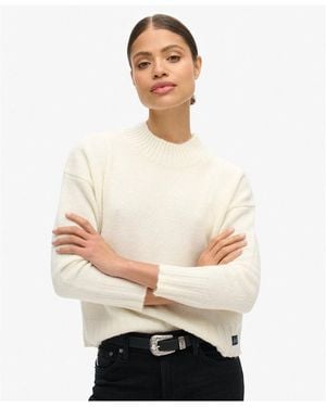 Superdry Pull Pull col montant essentiel - Neutre