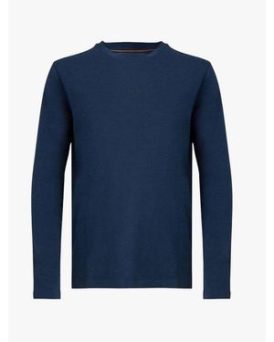 BOSS T-shirt T-Shirt manches longues bleu en coton