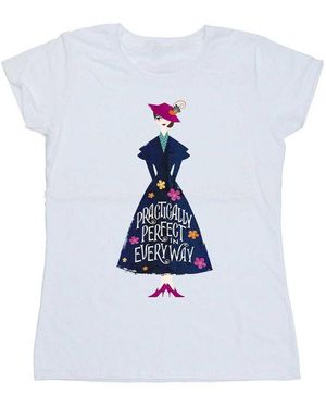 Mary Poppins T-Shirt Practically Perfect Standing - Blanc