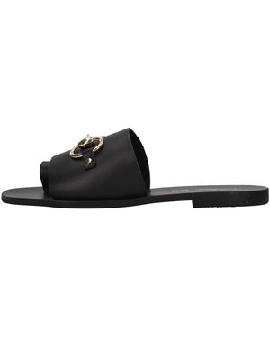 S.piero Sandales plates E1-056 - Noir
