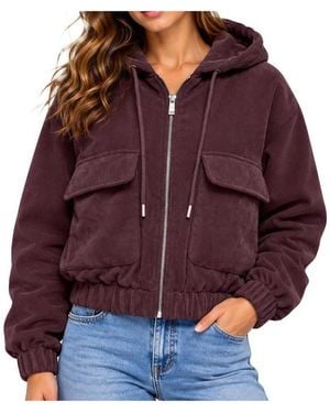 ONLY Blouson Suva Corduroy - Rouge