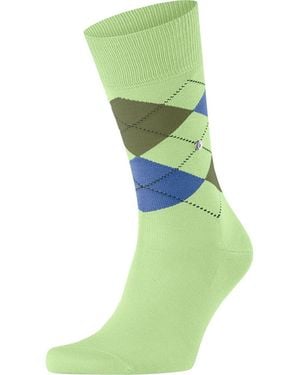 Burlington Socquettes Chaussettes Manchester Carreaux Vert Clair 7434