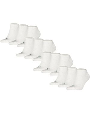 PUMA Chaussettes unisexe Chaussettes Paquet de 12 Sneaker Plain 12P - Blanc