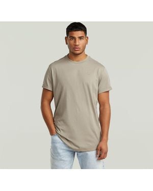 G-Star T-shirt D16396 B353 LASH BASIC-G106 ELEPHANT SKIN - Gris