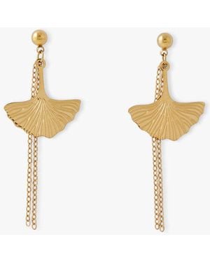 Lollipops Boucles oreilles Boucles d'oreilles feuilles de ginkgo Acier - Métallisé