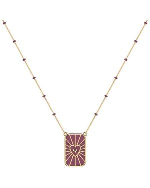 Les Georgettes Collier Collier Les Cadettes Totem Coeur - Métallisé