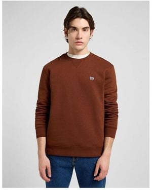 Lee Jeans Sweat-shirt 112371910 PATCH CREW-LUXE BROWN - Marron