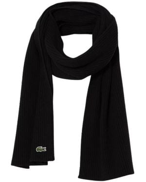 Lacoste Echarpe Echarpe en laine unisexe Ref 58303 031 Noir