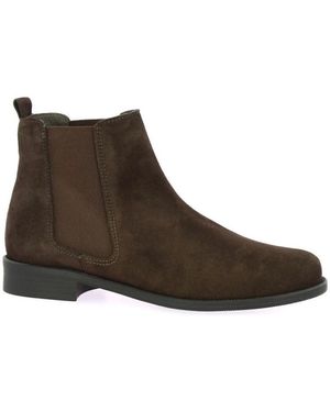 So Send Boots Boots cuir velours - Marron