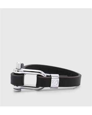Redskins Bijoux Bracelet en cuir ajustable chocolat - Noir