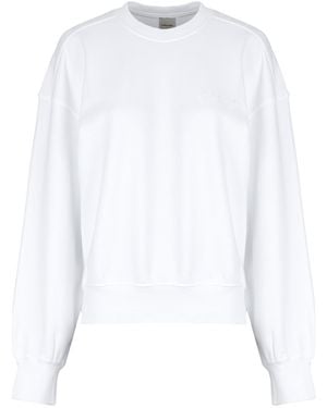 Calvin Klein Sweaters Ls Terry Standard Logo Crewnk - Wit