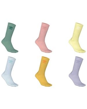 Umbro Chaussettes Lot De 6 Paires De Tennis Homme Colorées Neon - Multicolore