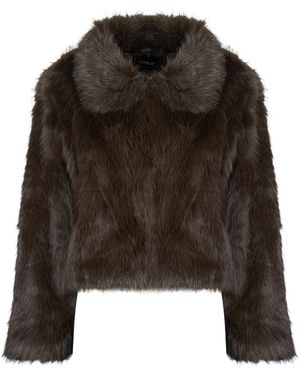 ONLY Damen-Jacke Onlmanny Faux Fur - Braun