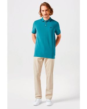 Wrangler Polo Pantalon GREENSBORO Taupe - Bleu