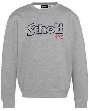 Schott Nyc Sweatshirts Stanley - Gris