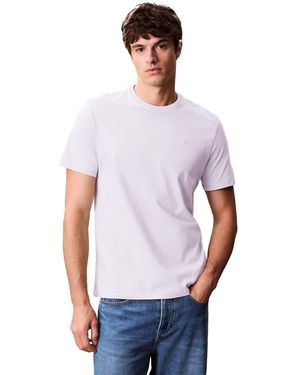 Ck Jeans T-shirt Ss Smooth Cttn Solid - Blanc