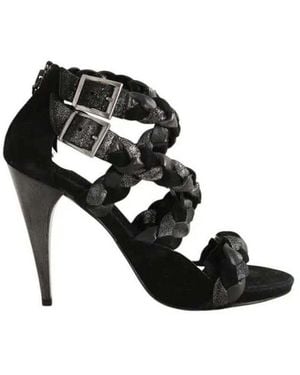 Maje Sandales à talon Talons en daim noirs