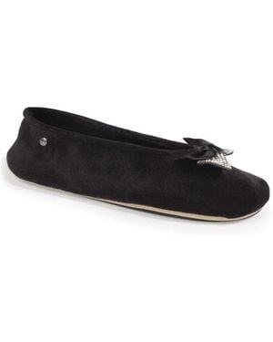 Isotoner Chaussons Chaussons ballerines microvelours noir