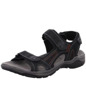 Rohde Sandales plates - Noir