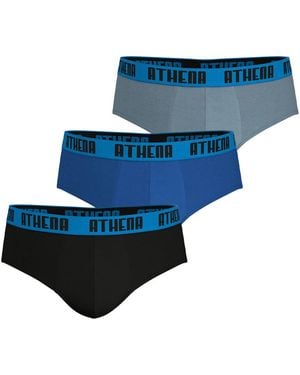 Athena Slips slip, lot de 3, BASIC COLOR - Bleu