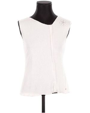 Des Petits Hauts Blouses Top en coton - Blanc
