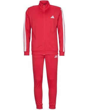 adidas Tuta Basic 3-Stripes Tricot Track Suit - Rosso